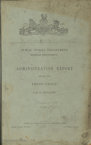 Administration report for the year 1909-1910