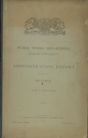 Administration report for the year 1911-1912