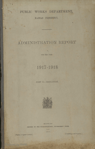 Administration report for the year 1917-1918