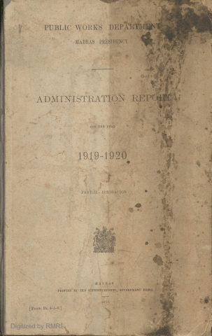 Administration report for the year 1919-1920